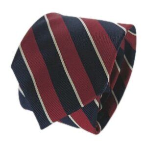 Pronto Uomo Tie Mens 58 x 3" Red White and Blue Striped Silk Necktie Politics